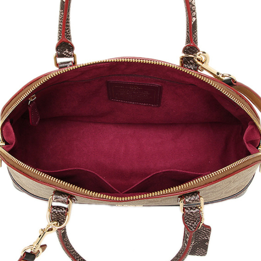 Coach Signature with Eotic Mix Sierra Satchel Bag - Picture 7 of 10